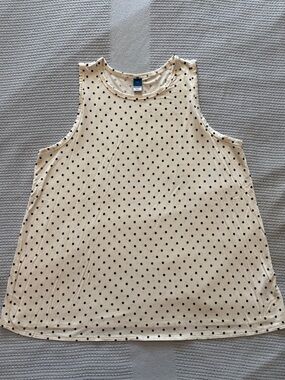 Old Navy Cream Polka Dot Tank Top